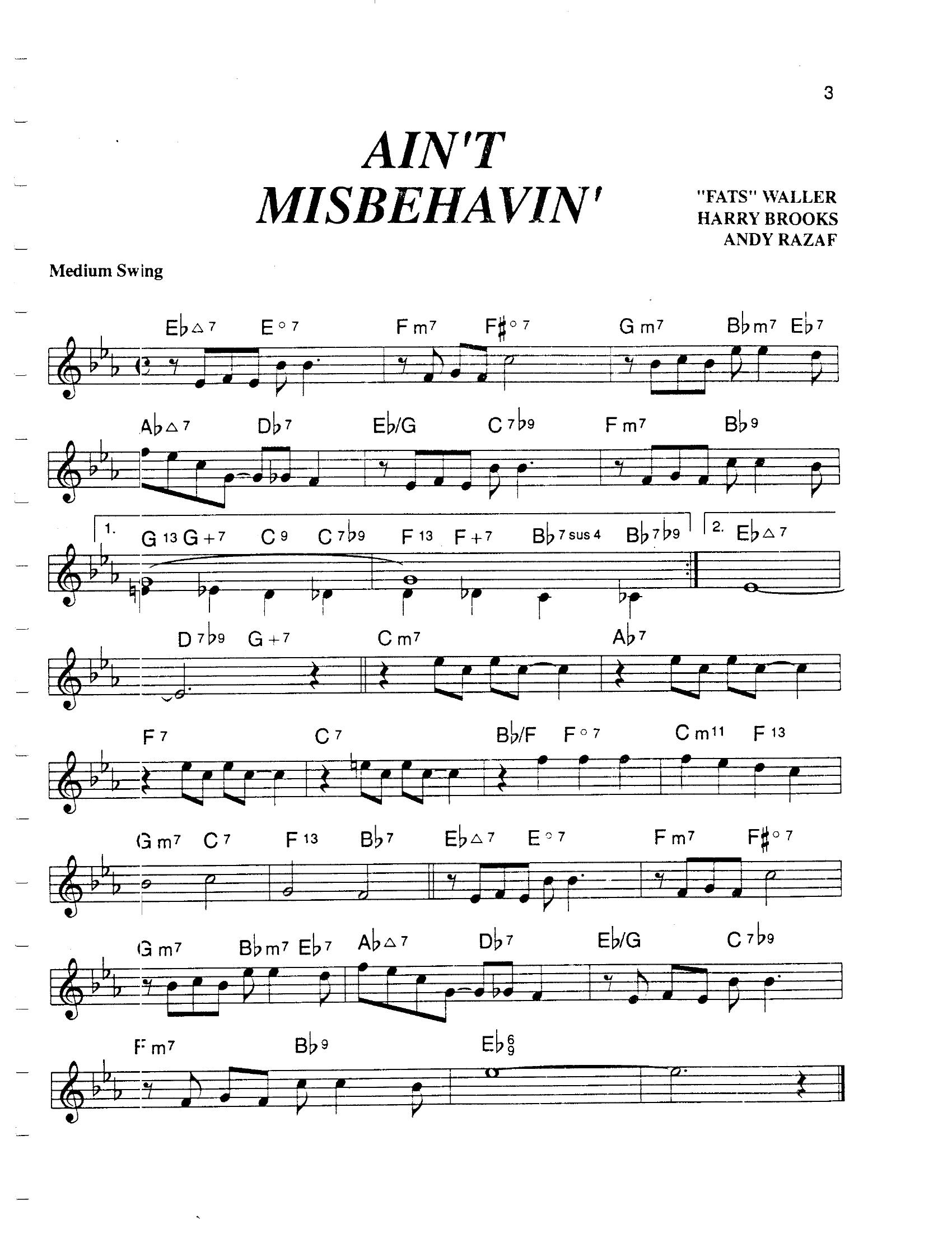 Ain't Misbehavin Ain't Misbehavin