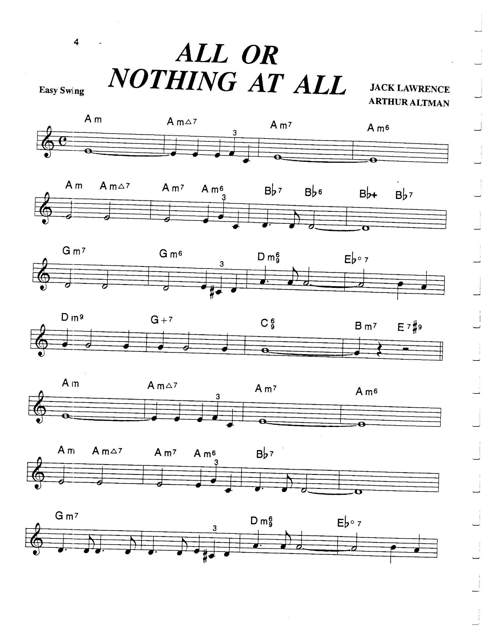 All Or Nothing At All All Or Nothing At All