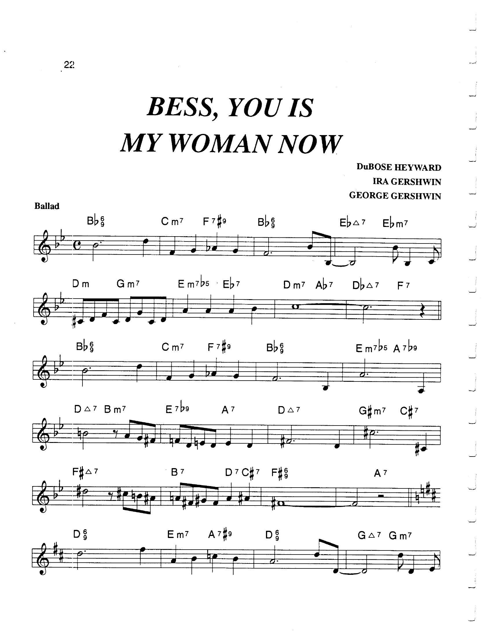 Bess You Is My Woman Now Bess You Is My Woman Now