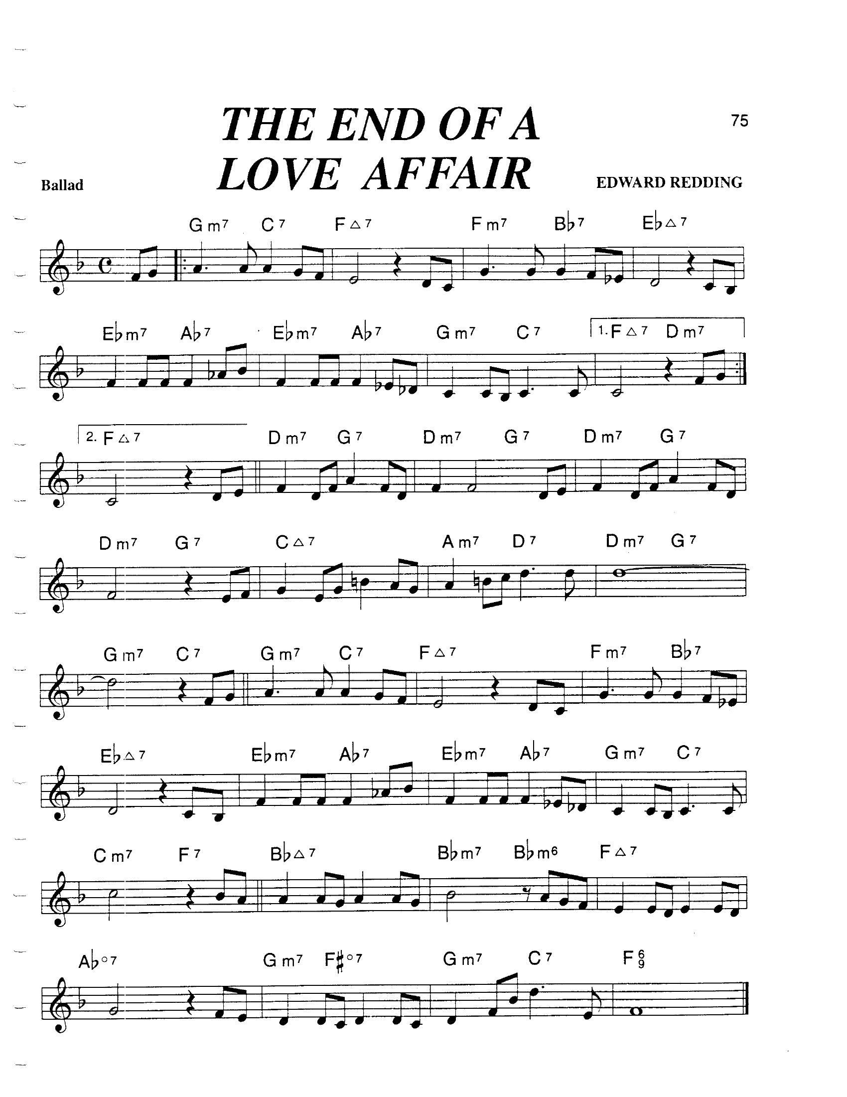 End Of A Love Affair End Of A Love Affair