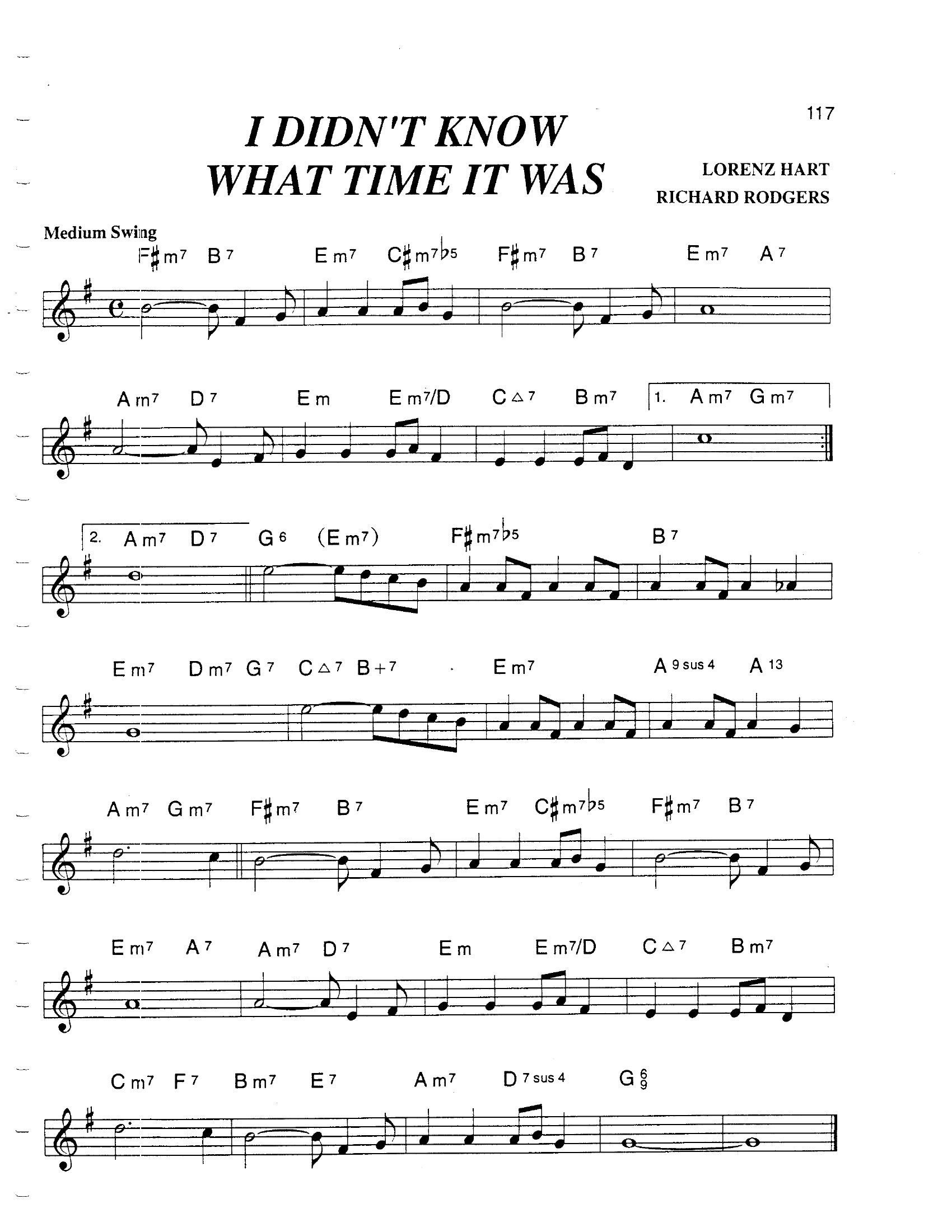 I Didn't Know What Time It Was I Didn't Know What Time It Was