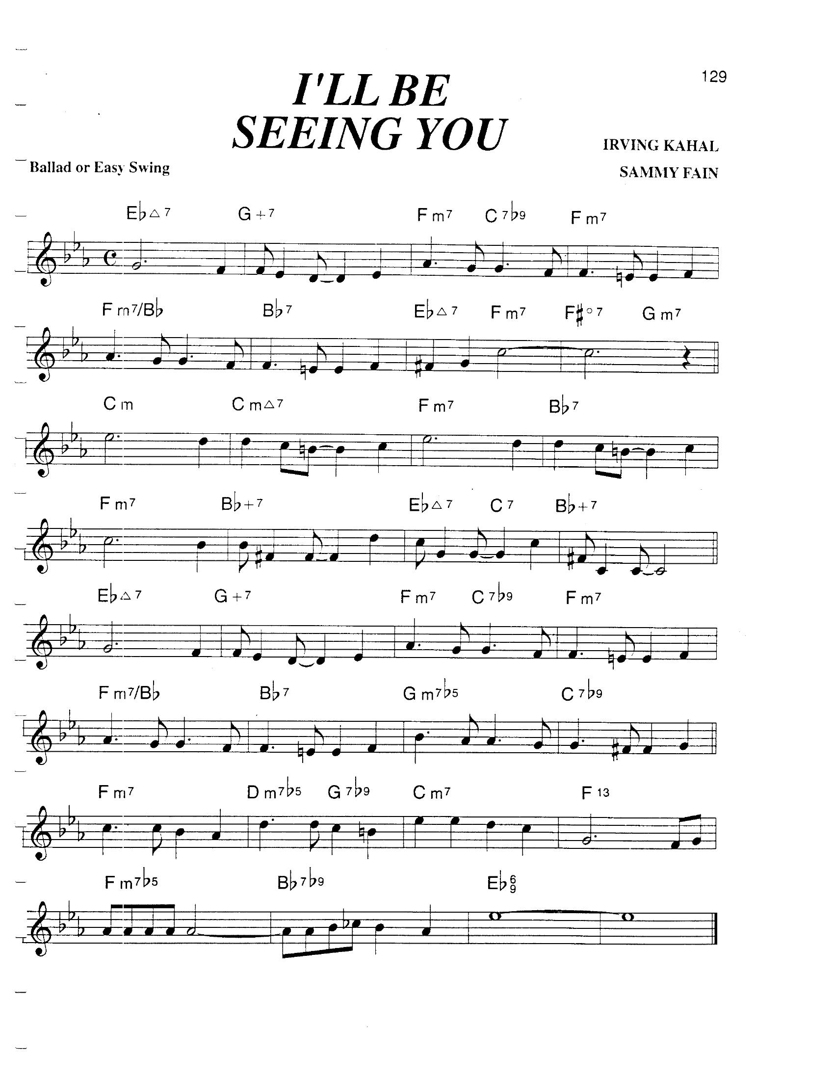 I'll Be Seeing You I'll Be Seeing You