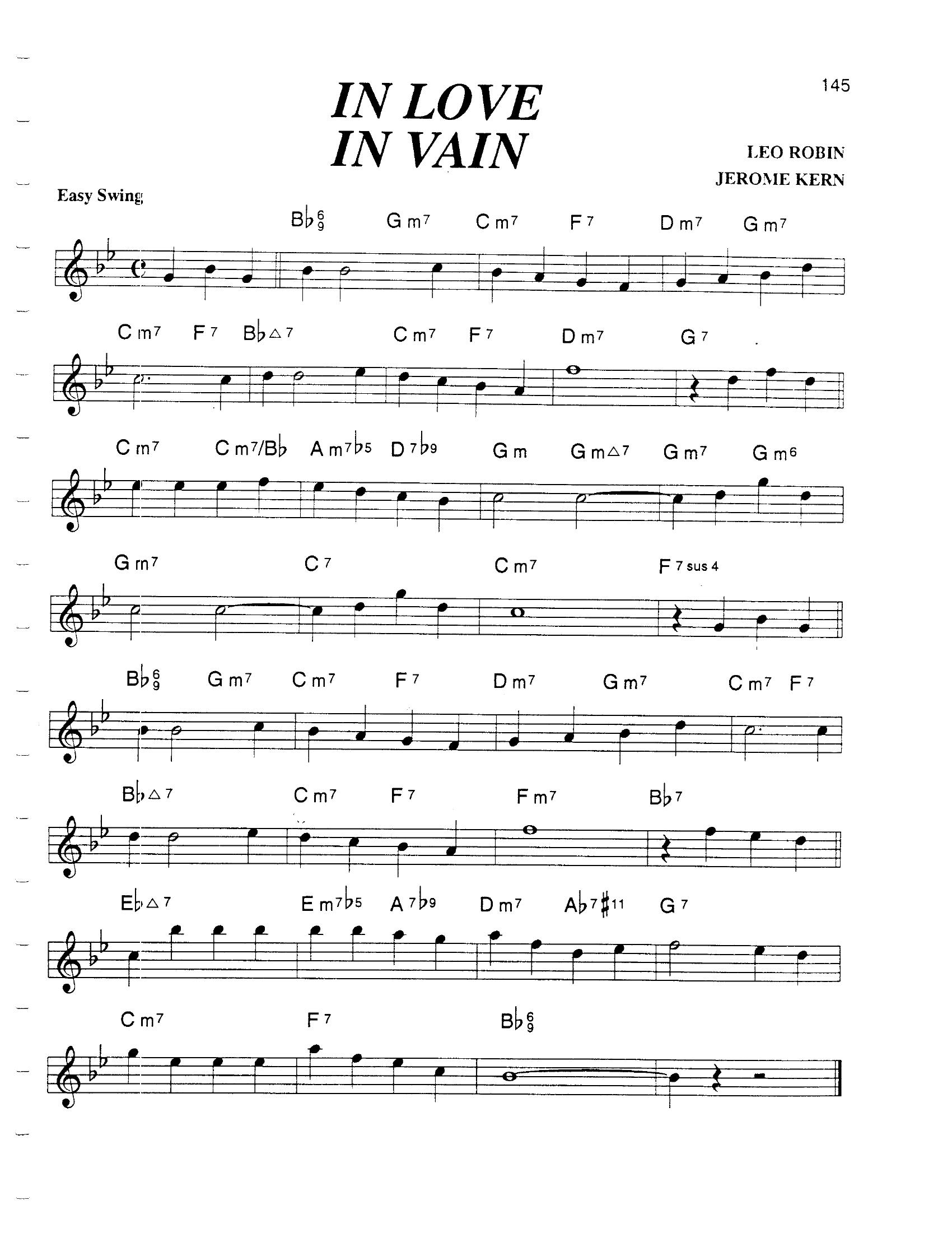 In Love In Vain In Love In Vain