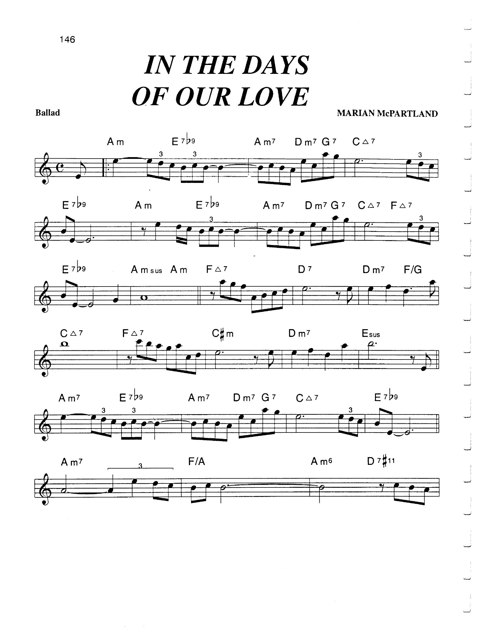 In The Days of Our Love In The Days of Our Love