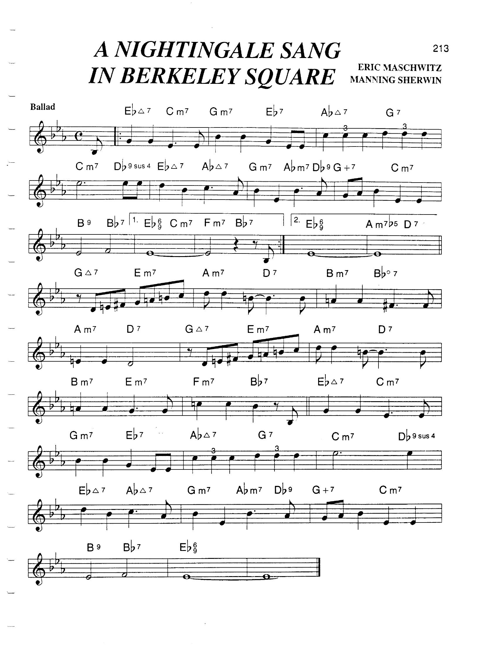 Nightingale Sang In Berkeley Square(A) Nightingale Sang In Berkeley Square(A)