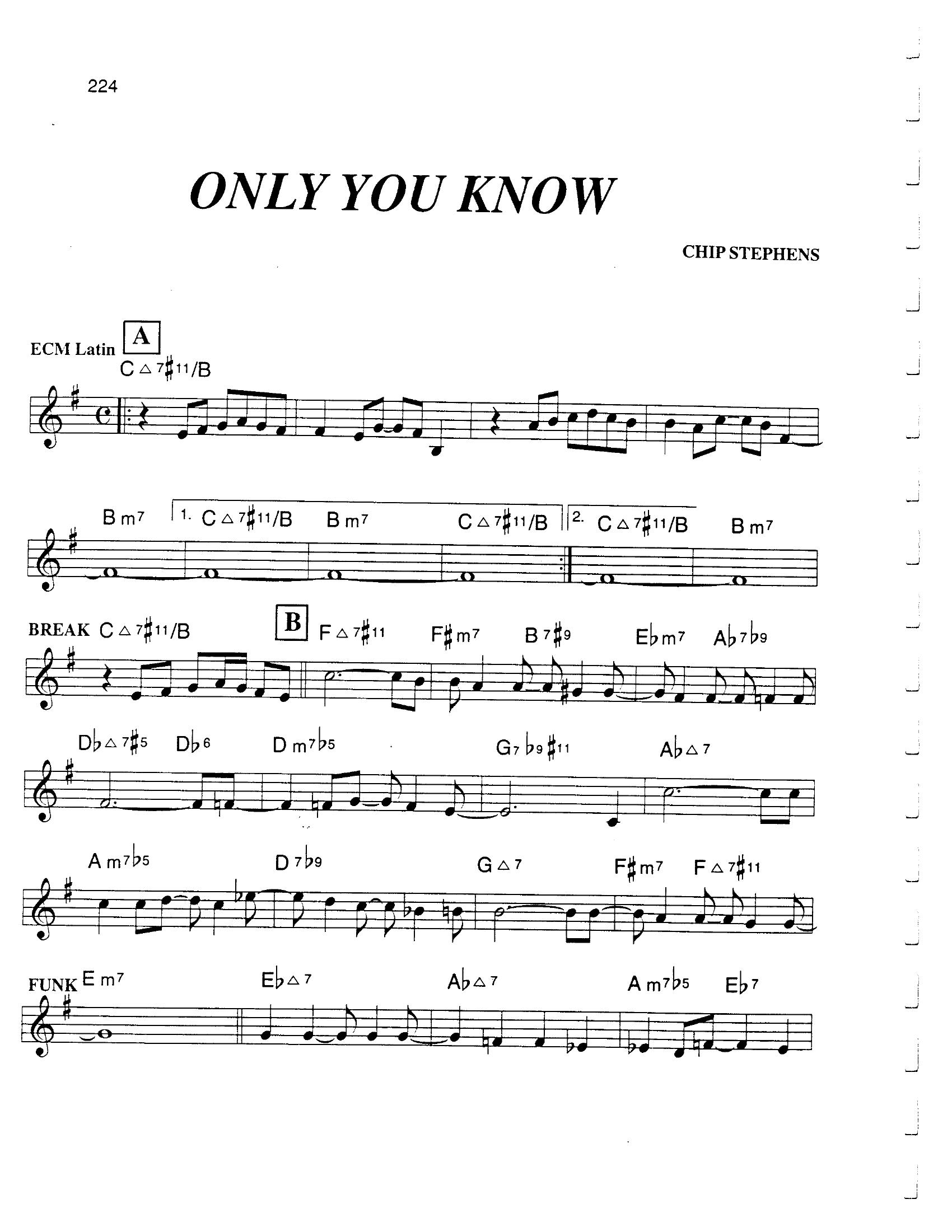 Only You Know Only You Know