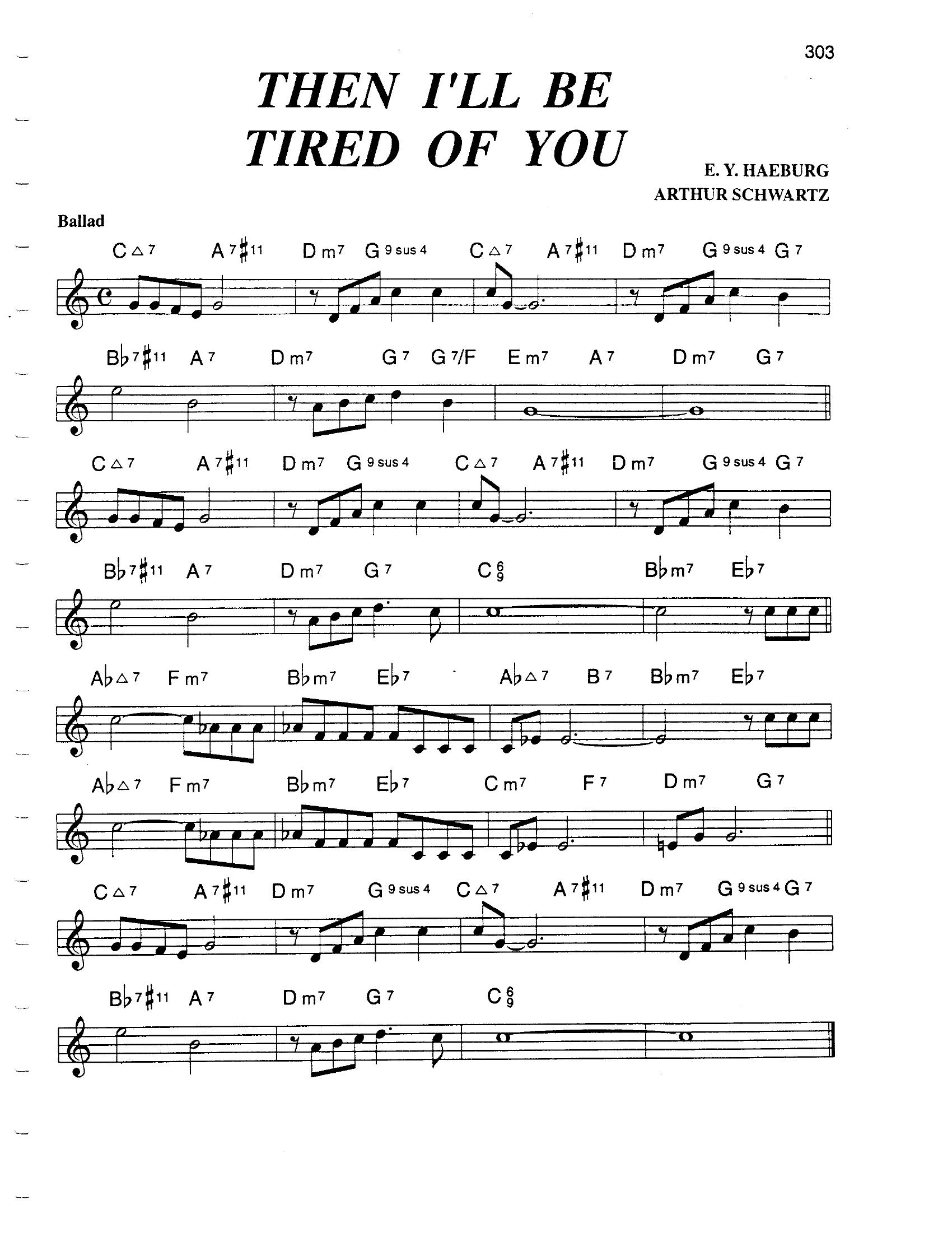 Then I'll Be Tired Of You Then I'll Be Tired Of You
