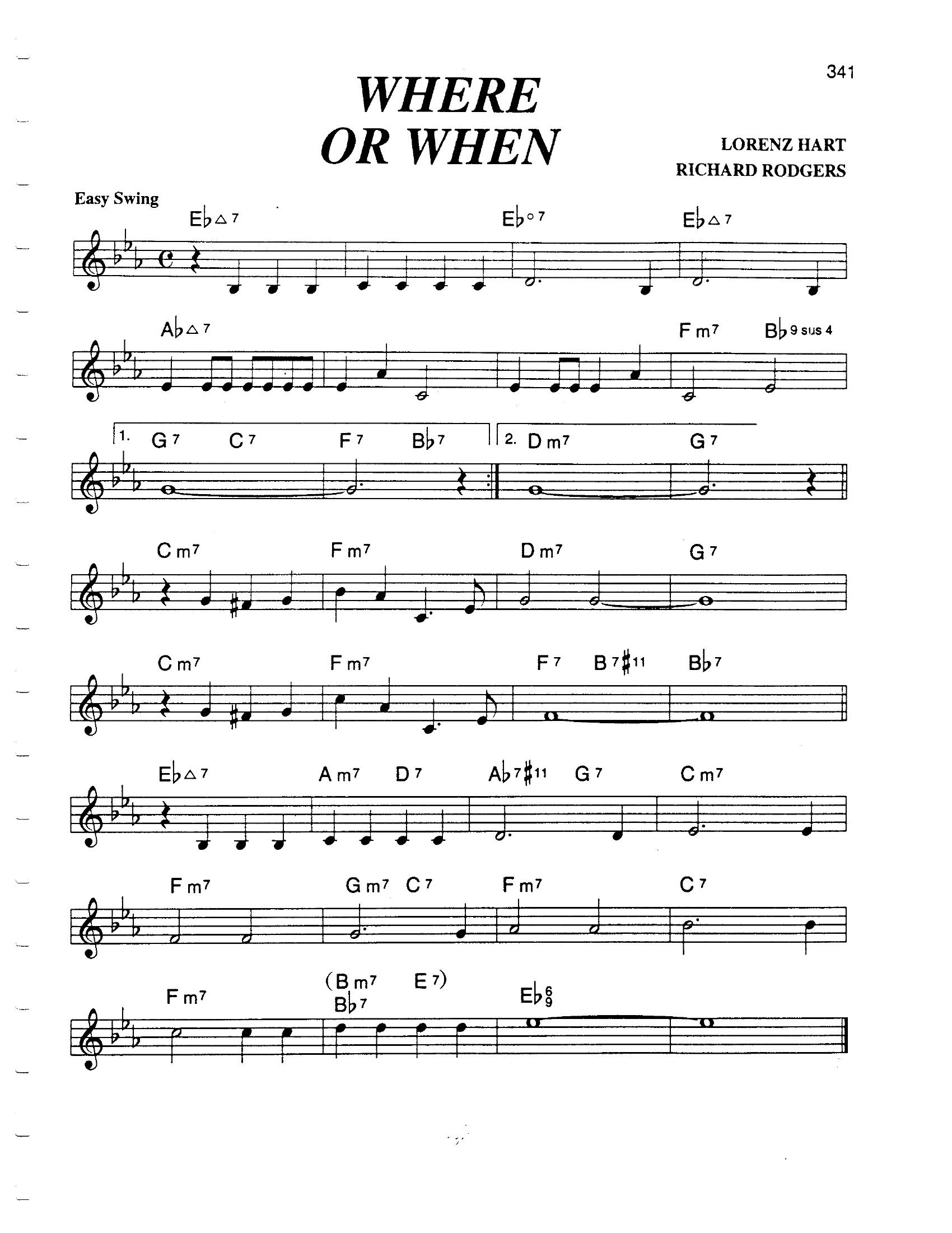 Where Or When Where Or When