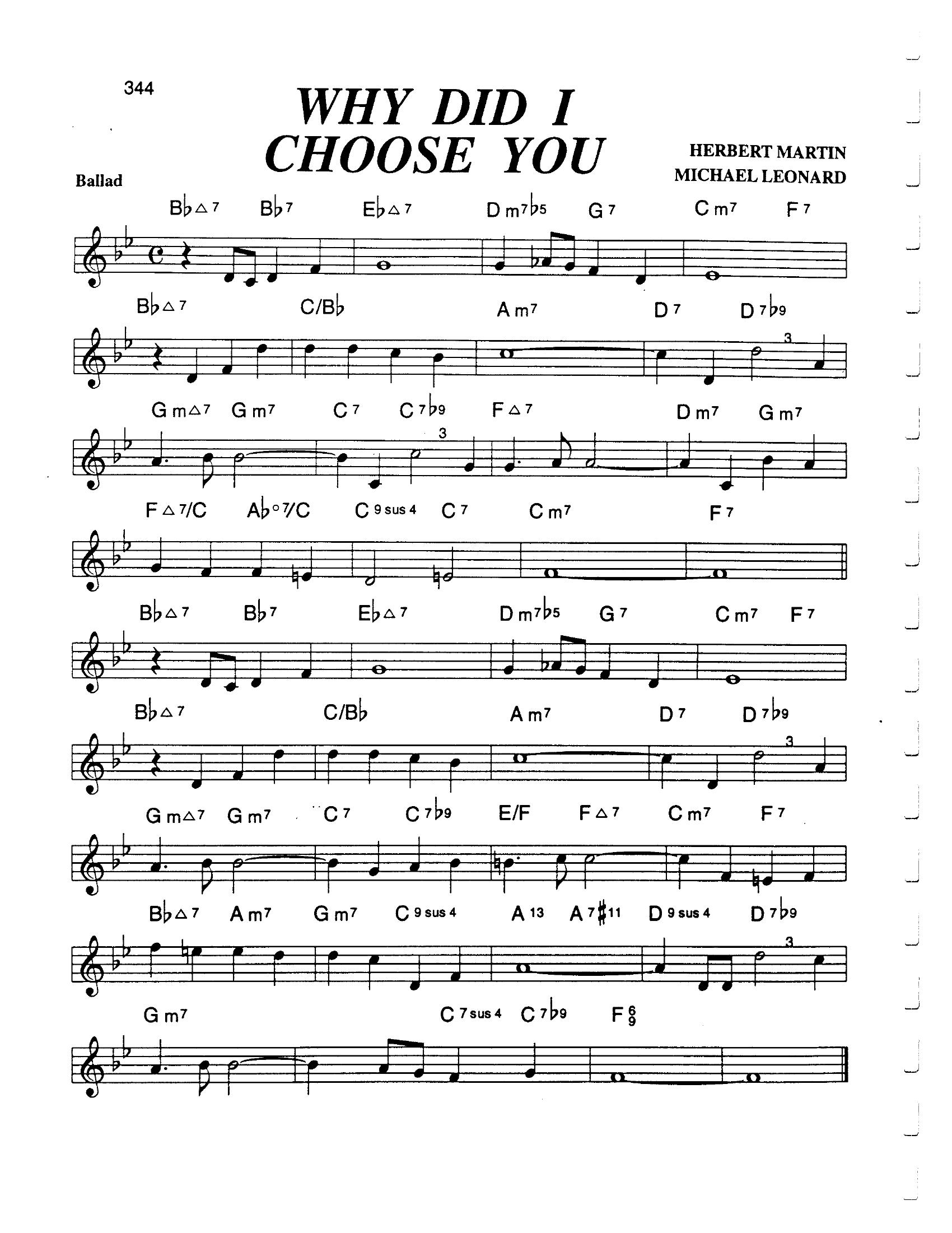 Why Did I Choose You Why Did I Choose You
