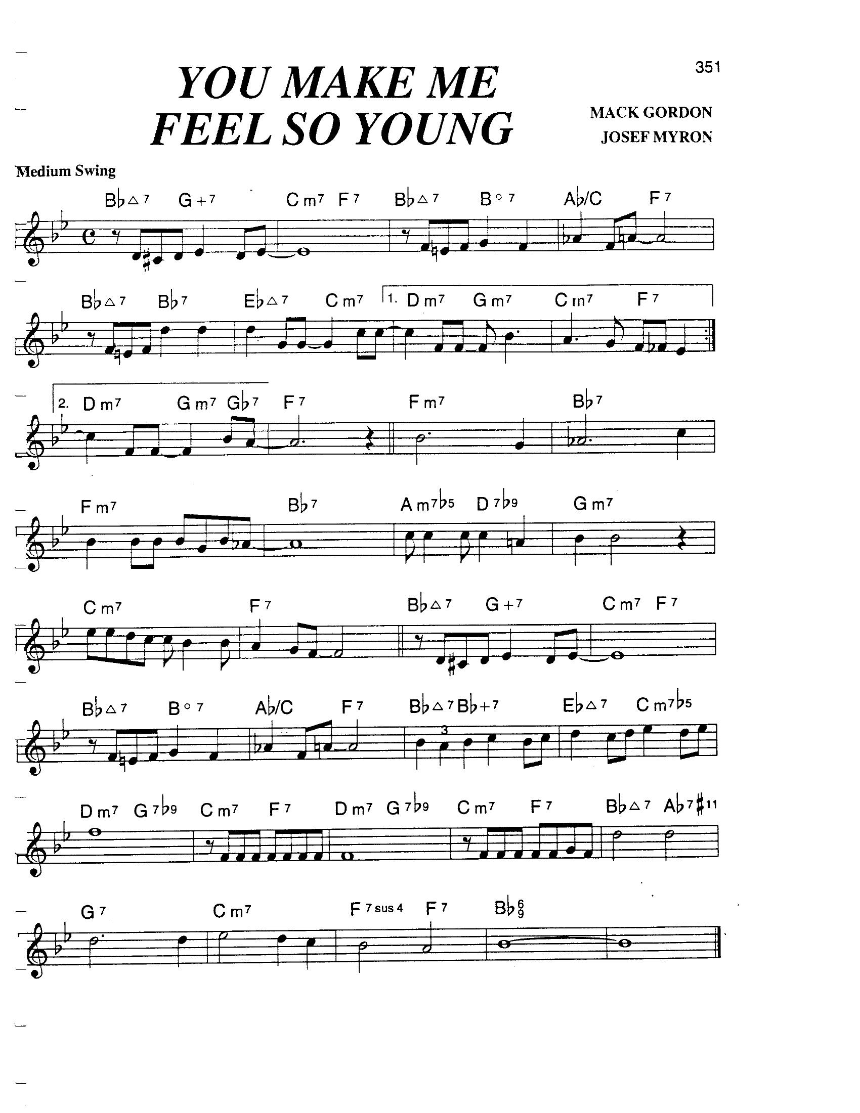 You Make Me Feel So Young You Make Me Feel So Young