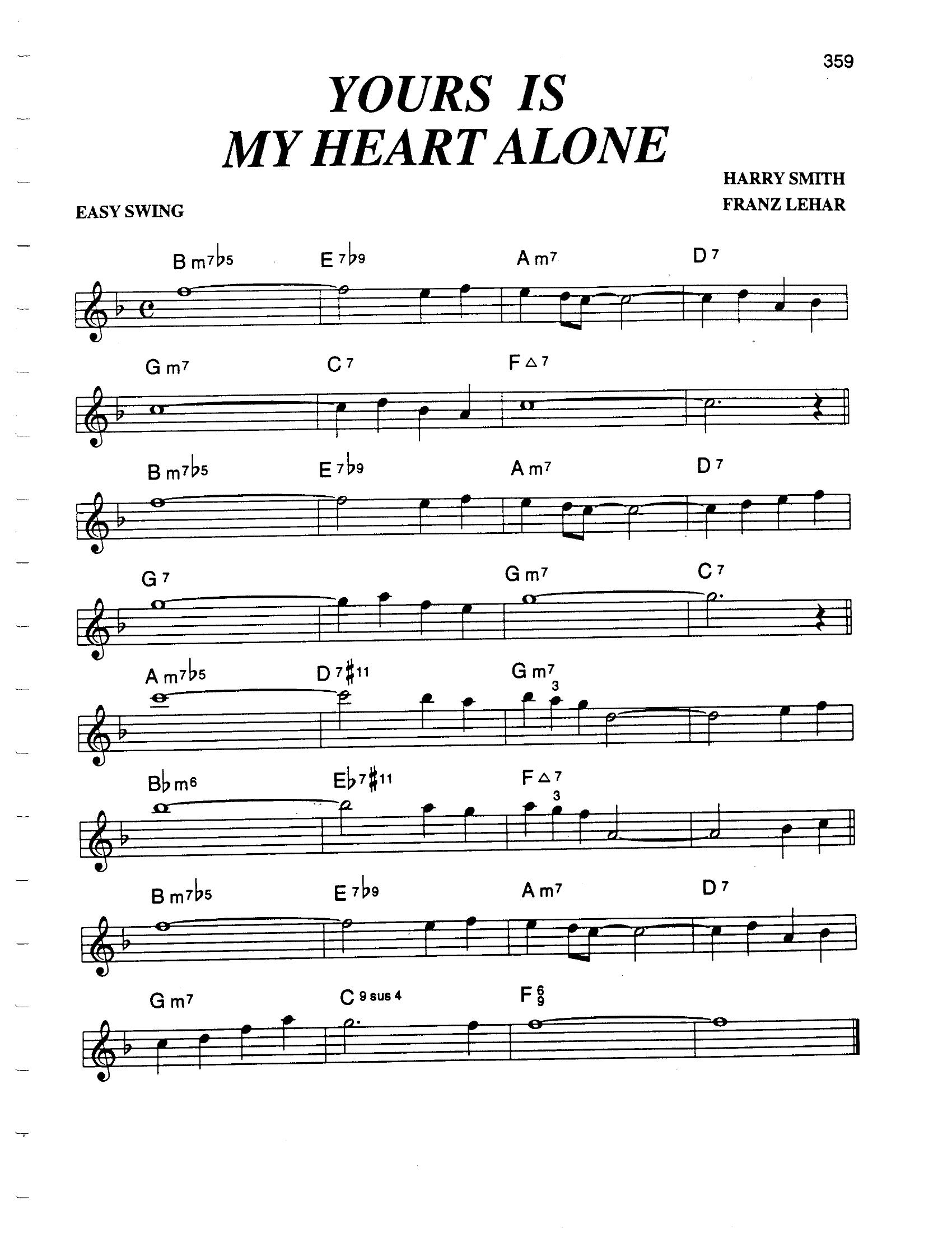 Yours Is My Heart Alone Yours Is My Heart Alone