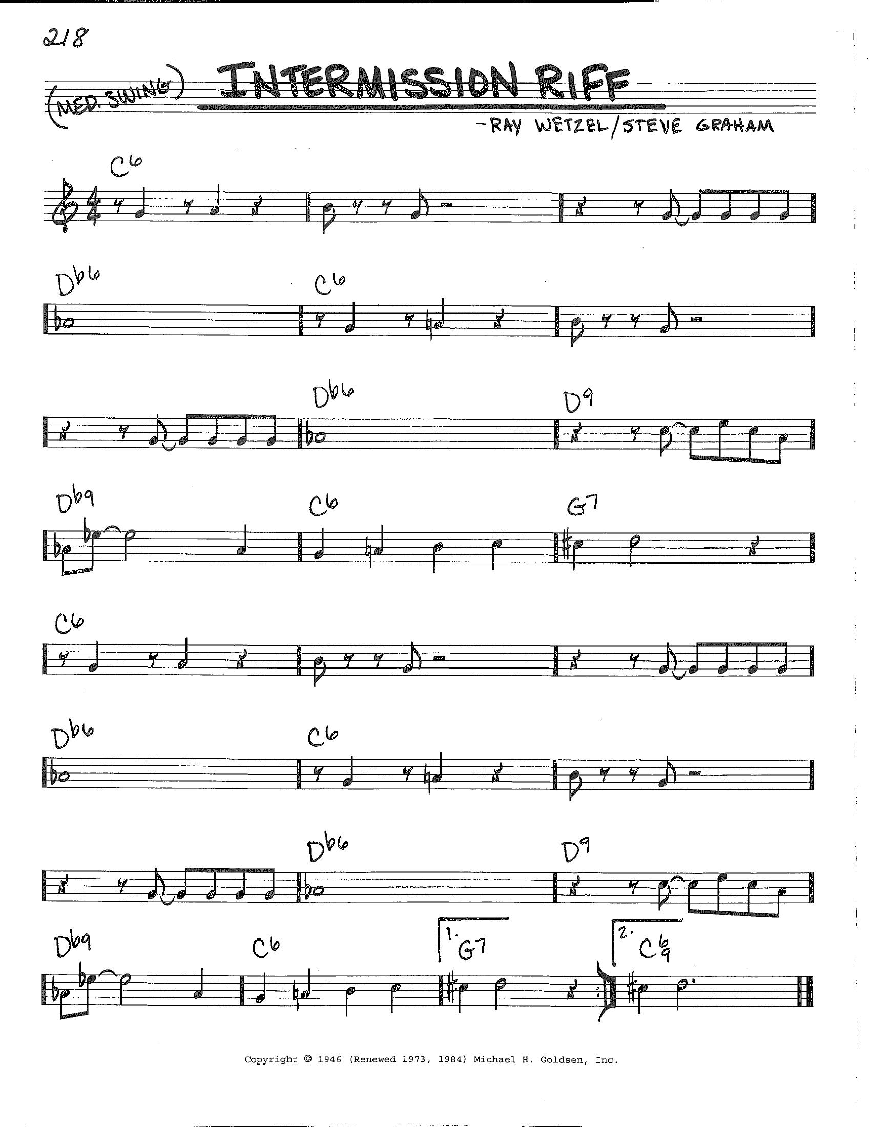 Intermission Riff Intermission Riff