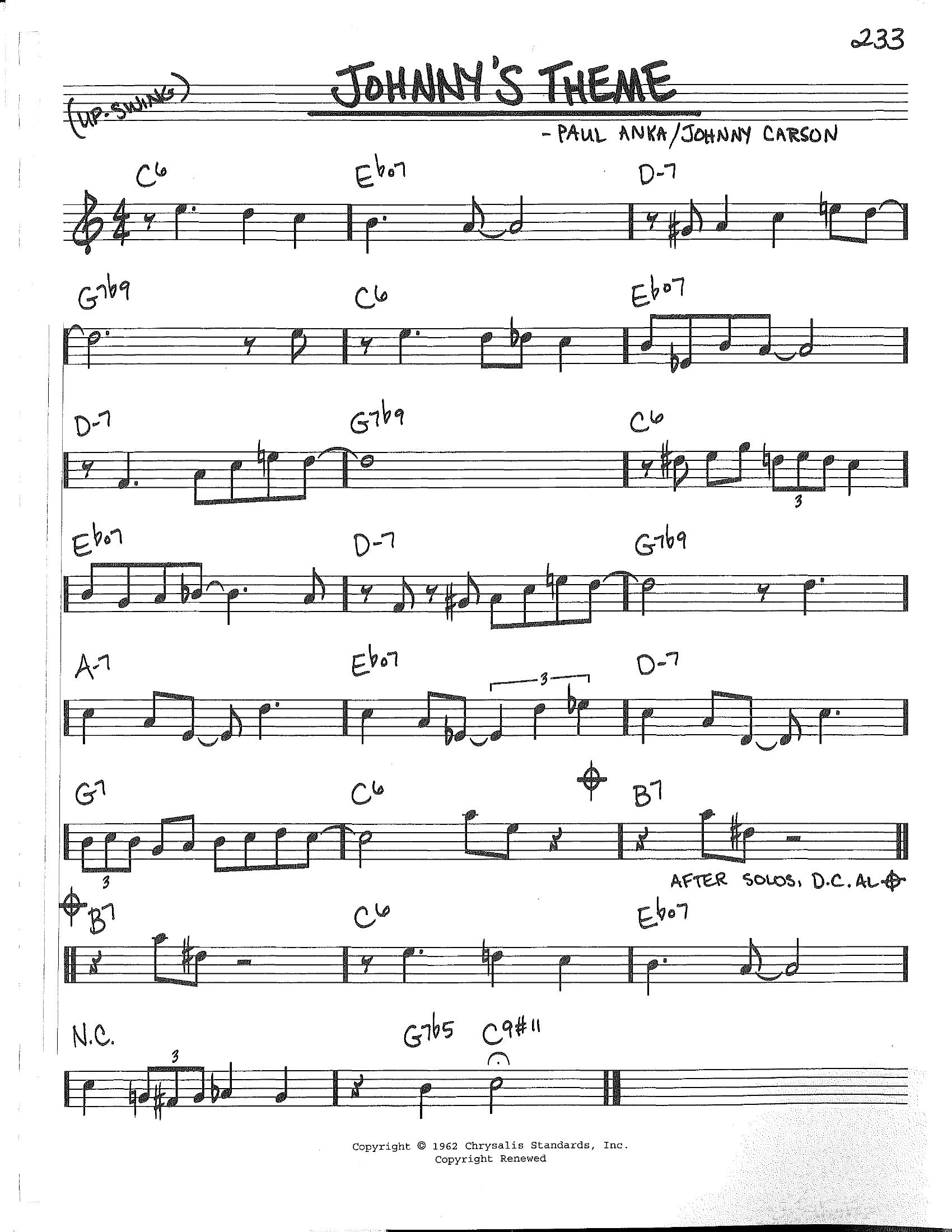 Johnny’s Theme Johnny’s Theme