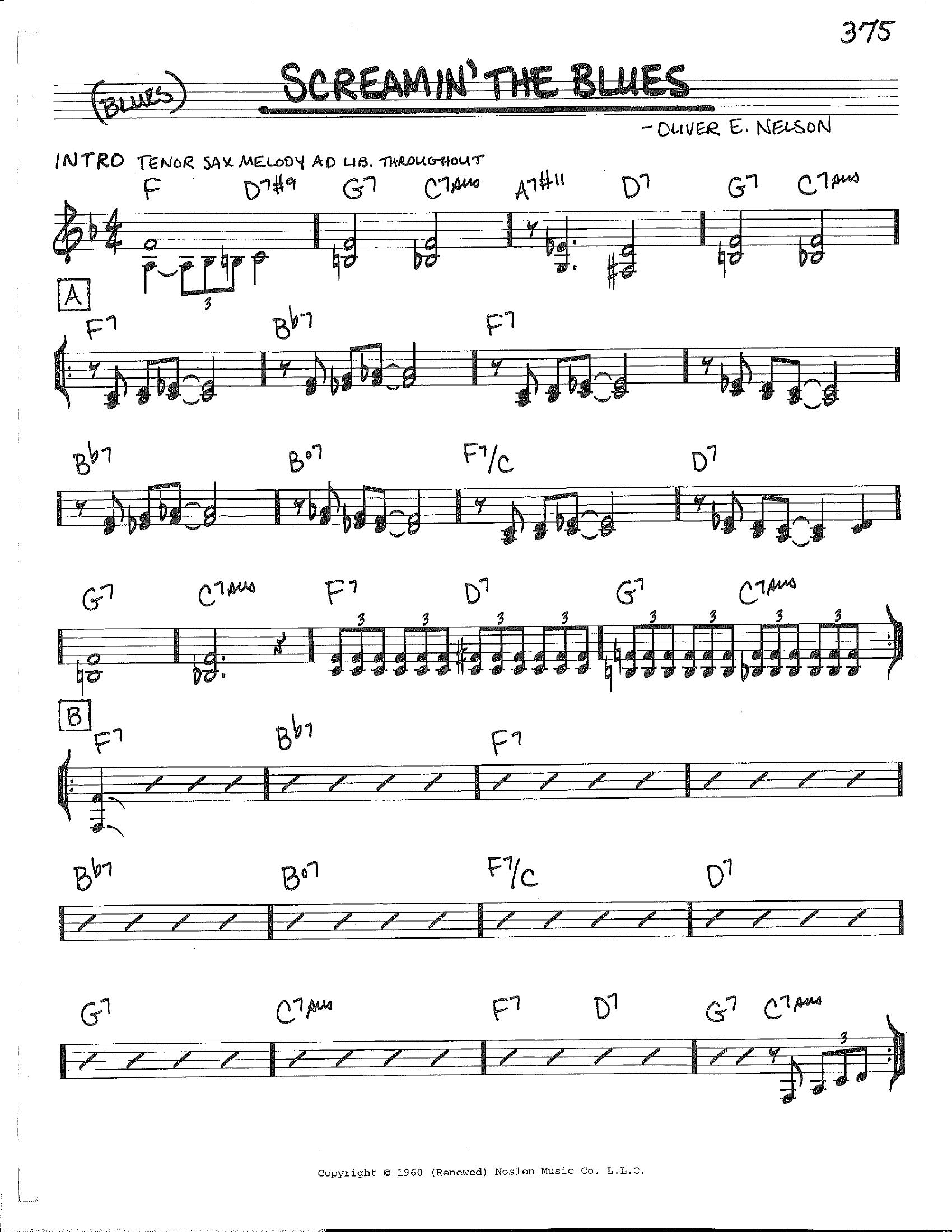 Screamin’ The Blues’ The Blues Screamin’ The Blues’ The Blues