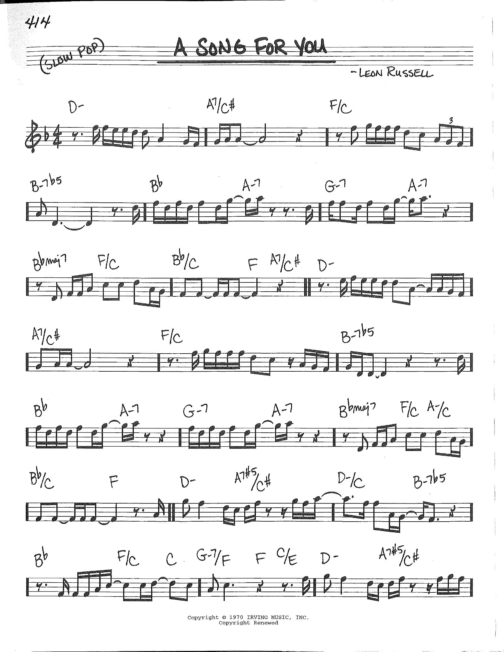 A Song For You A Song For You